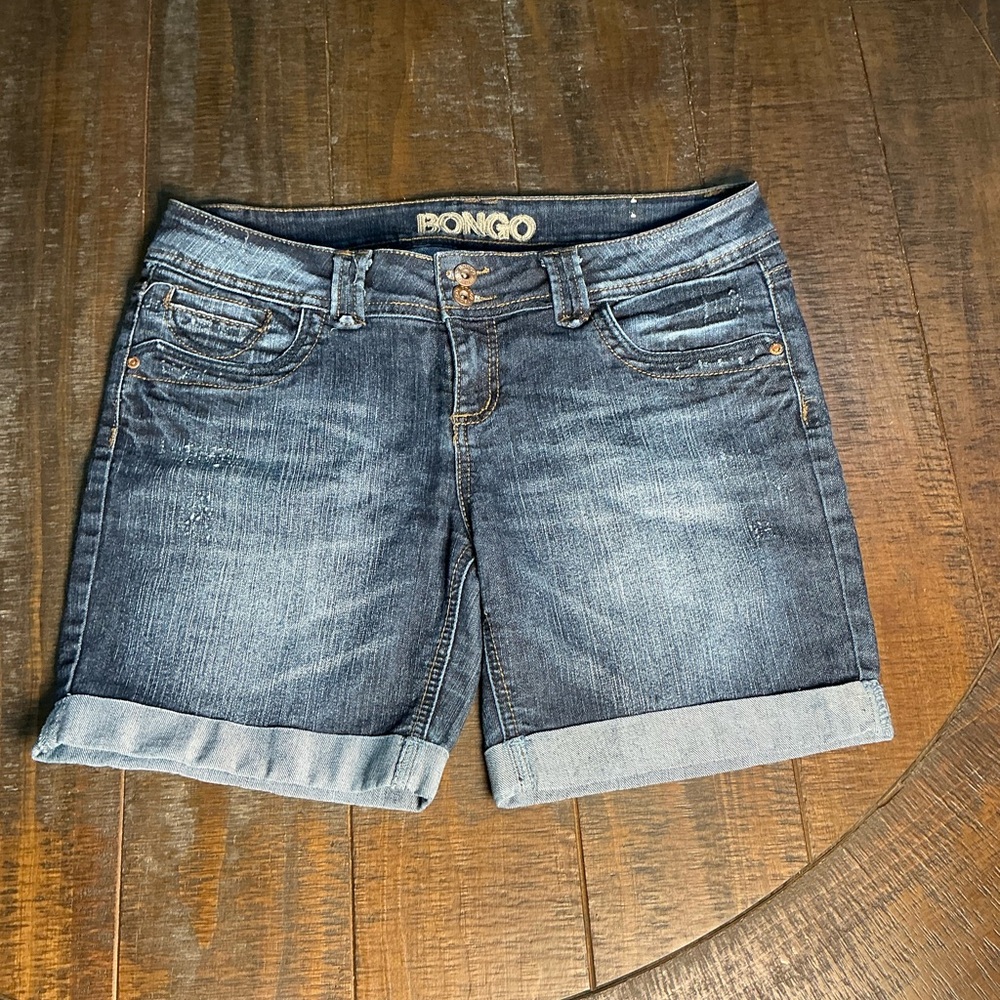 Size 13 Women’s BONGO Blue Jean Shorts with Cuffed Hem